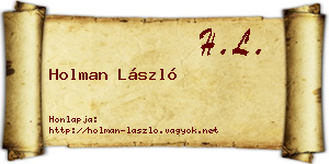 Holman László névjegykártya