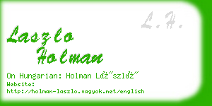 laszlo holman business card